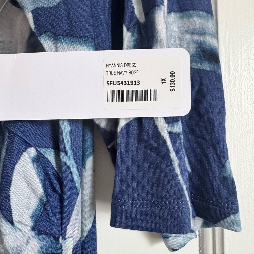 SOFT SURROUNDINGS NWT Hyannis Navy Floral Rose Casual Dress Size 1X Women’s - Picture 4 of 6